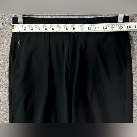 Athleta Black Tribeca Utility Crop Pants wide leg casual Sz 4 Euc - Picture 5 of 7